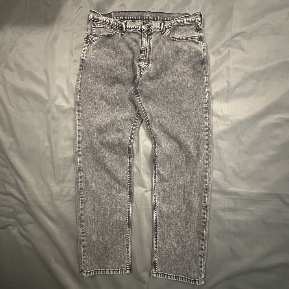 Levis 541 Jeans Men 38x32 Black Acid Wash Faded Denim Relaxed Festival
